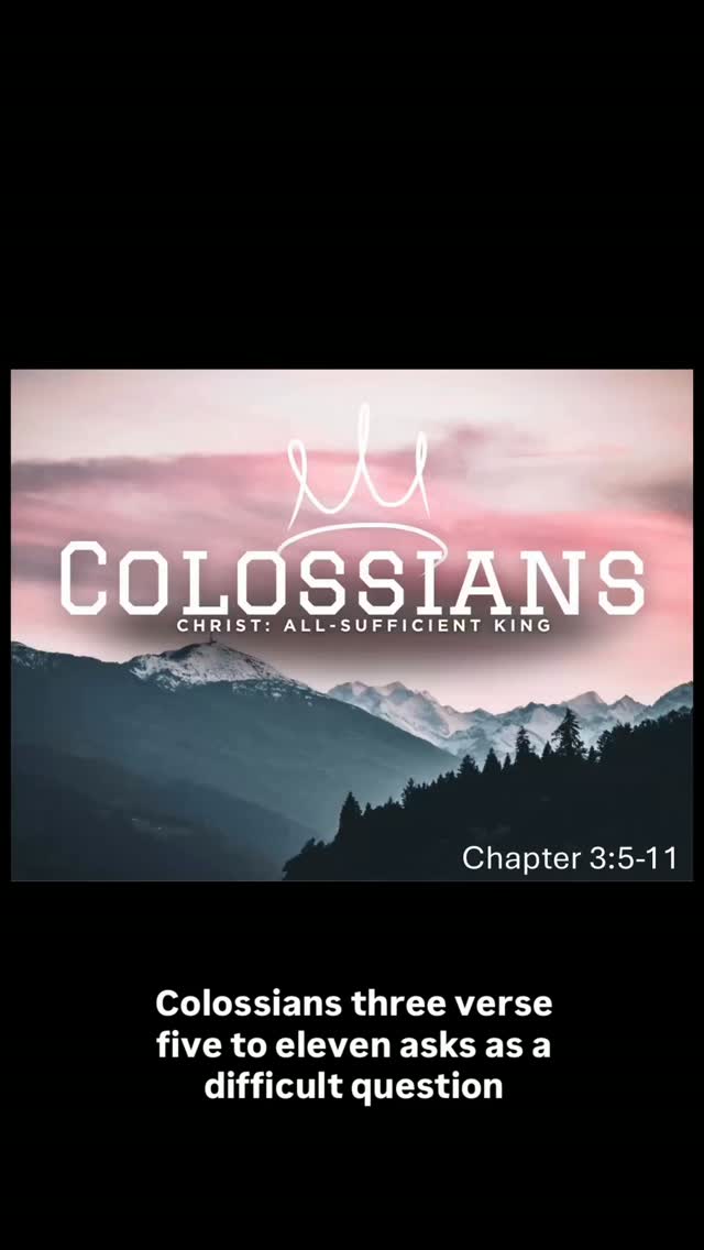 Resurrection people shouldn’t keep wearing grave clothes.

Colossians 3:5–11 reminds us that because Christ has made us new, we don’t have to keep living like the person we used to be.

Put to death what belongs to the old life. Take off the anger, bitterness, lies and sinful desires. Keep looking to Jesus and allow the Holy Spirit to renew you into His image.

We don’t pursue holiness to earn God’s love. We pursue holiness because, in Christ, we are already loved, forgiven and made new.

So what are you still holding onto that Jesus is asking you to let go of?

Christ is all, and is in all.