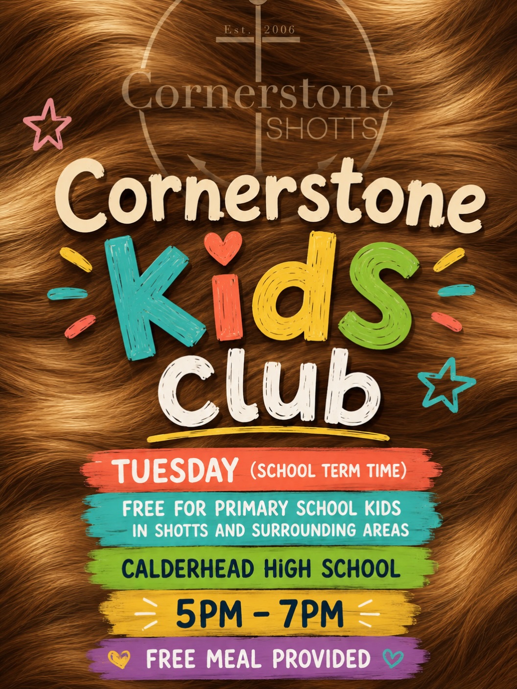 We’re back!!!
Free club for primary school children. Calderhead high from 5pm-7pm
Hot dogs for dinner