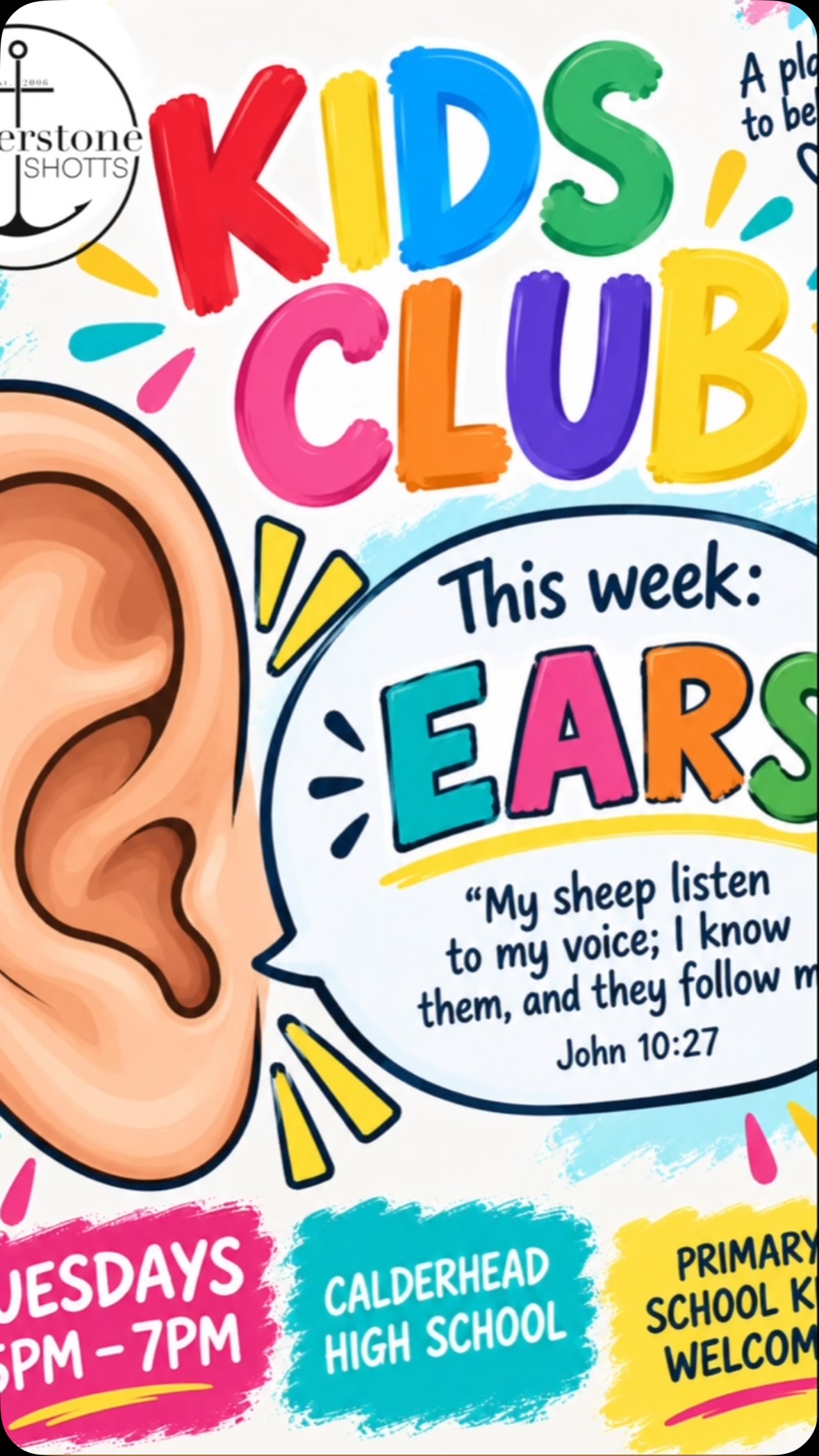 Looking for a place for your child to belong to?
Send them to Cornerstone Kids Club. 
As a church we offer a free club for primary school kids whilst providing a meal too.